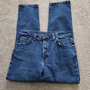 Riders by Lee Women's Mid-Dark Wash Blue Straight Leg Jeans Size 12P LN